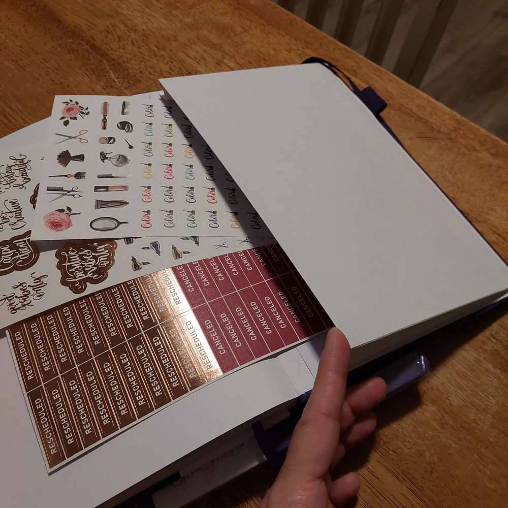 Purple GoGirl Salon Appointment Book